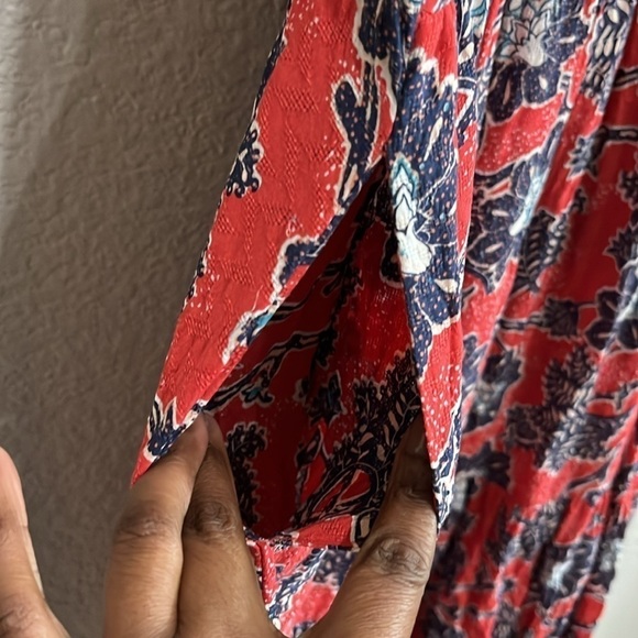 Knox Rose Red Floral Dress Size Medium Cruise wear, nautical, tropical, bright - Picture 7 of 10